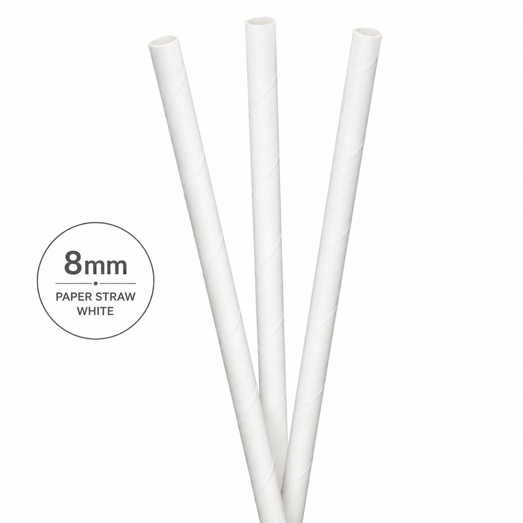 Paper Straw White 8MM