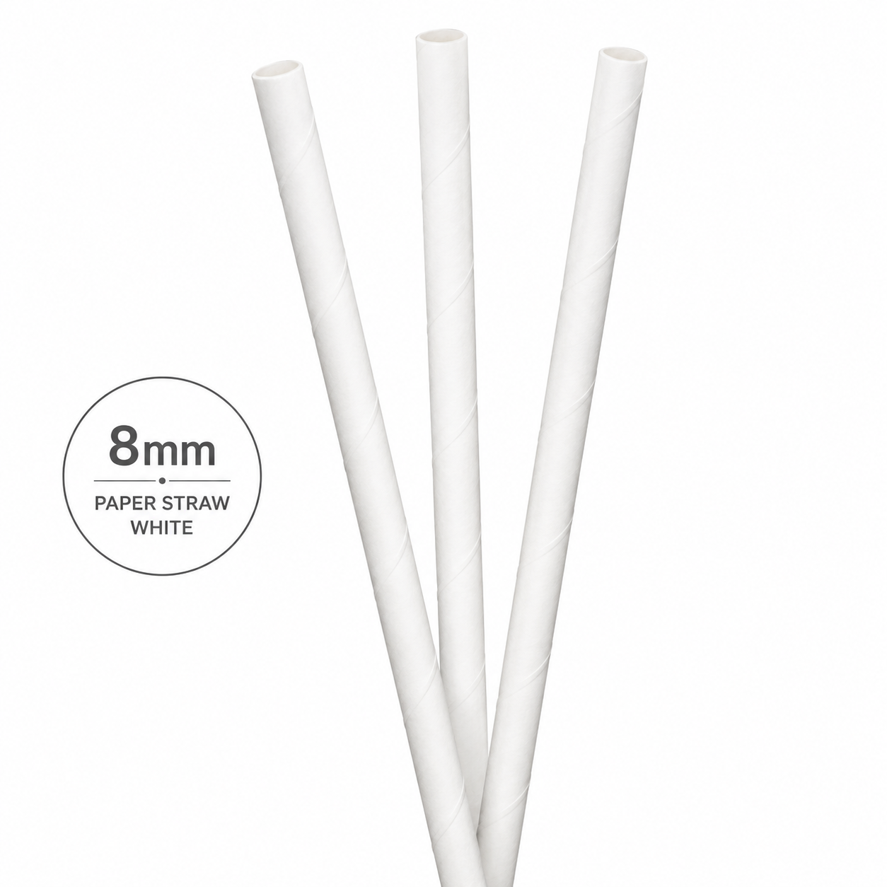 Paper Straw White 8MM
