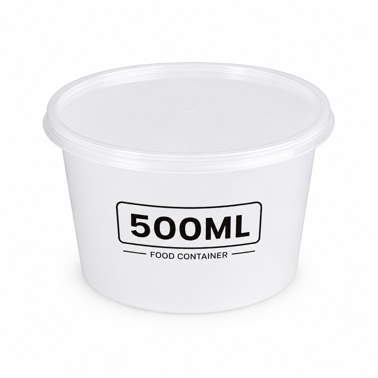 500ml Round Food Containers - white.