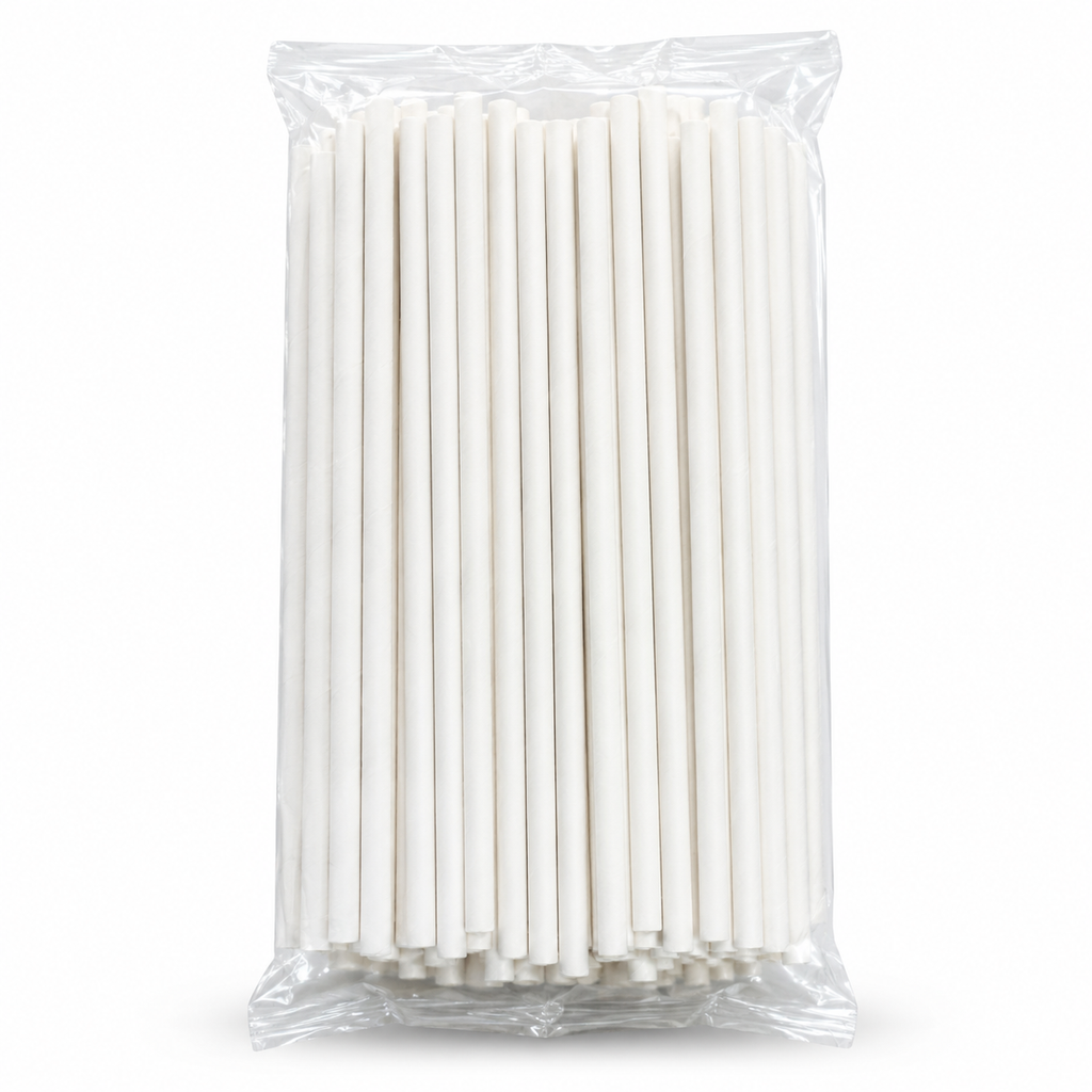 Paper Straw 6MM -White.